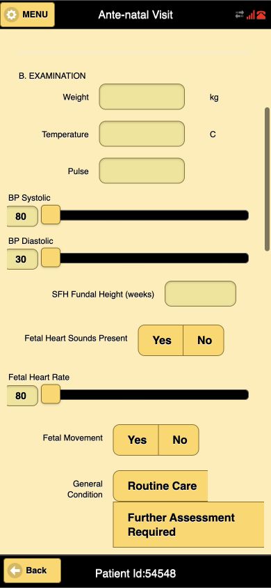 GLOWM antenatal visit form
